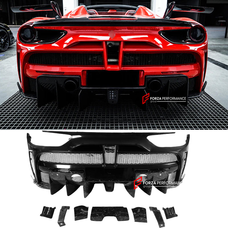 CARBON REAR DIFFUSER for FERRARI 488 SPIDER F8 2015 - 2019