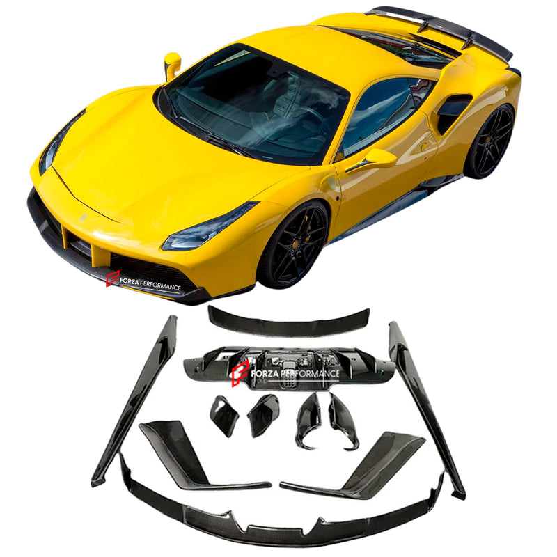 DRY CARBON BODY KIT for FERRARI 488 GTB 2015 - 2019