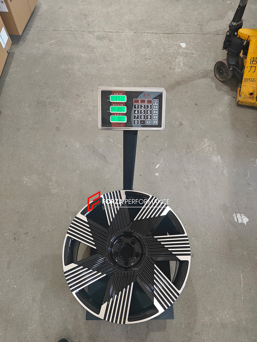 We manufacture premium quality forged wheels rims for BMW 7 SERIES G70 2025 in any design, size, color.
Wheels sizes:
Front: 22 x 9.5 ET 18
Rear: 22 x 10.5 ET 34
Weight: 
Front: 17.3 kg (38.13 lbs)
Rear: 17.6 kg (38.8 lbs)
Finishing: Gloss Black with Machined Face