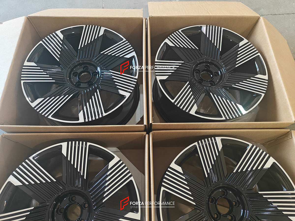 We manufacture premium quality forged wheels rims for BMW 7 SERIES G70 2025 in any design, size, color.
Wheels sizes:
Front: 22 x 9.5 ET 18
Rear: 22 x 10.5 ET 34
Weight: 
Front: 17.3 kg (38.13 lbs)
Rear: 17.6 kg (38.8 lbs)
Finishing: Gloss Black with Machined Face