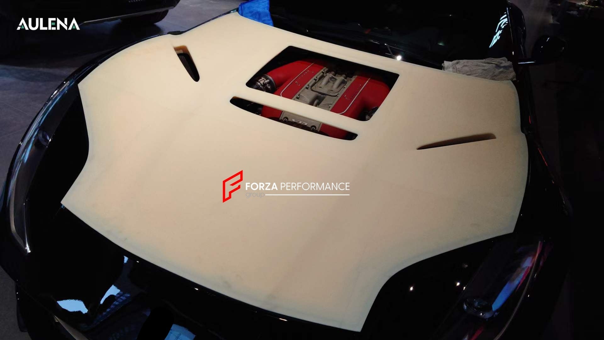 DRY CARBON HOOD WITH TRANSPARENT COVER for FERRARI 812 SUPERFAST