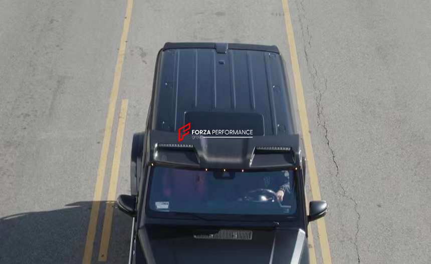 4X4 STYLE DRY CARBON REAR WING SPOILER WITH TAIL LIGHTS for MERCEDES-BENZ G-CLASS W463A 2019+  Set includes:  Rear Wing Spoiler with Tail Lights