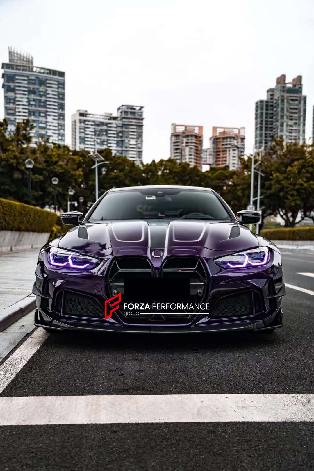 WIDE CARBON BODY KIT for BMW M4 G82/G83 2021+  Set includes:  Front Bumper Wide Fenders Side Skirts Rear Bumper Exhaust Tips