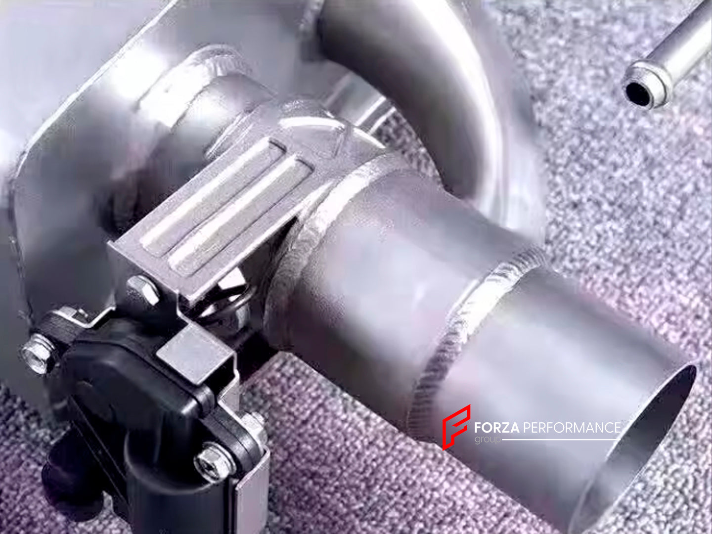 VALVED EXHAUST CATBACK MUFFLER for MERCEDES-BENZ E-CLASS W213 E200 E300 2.0T 2020+  Set includes:  Center pipe Muffles with valves Valve control box with remote control (you may also reuse your factory exhaust valve motors)