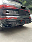 RSQ7 STYLE REAR DIFFUSER WITH EXHAUST TIPS for AUDI Q7 4M FACELIFT 2019 - 2024 Set includes: Rear Diffuser Exhaust Tips