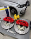 In the photos above you can see an installed Forza Performance Group set of large front brakes for the BMW 3 SERIES G20 325i LCI 2022 with 380x36mm brake discs by 19-inch brake rotors. Current set includes: 2x Brake calipers AP9562 2x Brake discs 380x36mm 2x Brake caliper adapters 4x Brake Pads 2x Brake hoses and installation kits with nipples