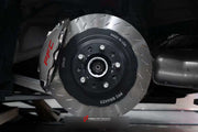 In the photos above you can see an installed Forza Performance Group set of large front brakes for the PORSCHE 911 992 GT3 with 380x34mm / 380x30mm brake discs by 20-inch brake rotors.  Current set includes:  4x Brake calipers 2x Front Brake discs 380x34mm  2x Rear Brake discs 380x30mm 4x Brake caliper adapters 4x Brake Pads  4x Brake hoses and installation kits with nipples