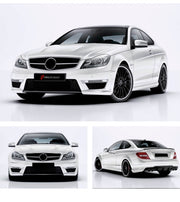 BODY KIT for MERCEDES BENZ C-CLASS C63 W204 2011 - 2015
Set includes:
Front Bumper Assembly
Hood/Bonnet
Front fenders
Side skirts
Rear Bumper Assembly
Material: Plastic
NOTE: Professional installation is required