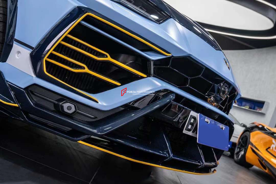 CARBON BODY KIT for LAMBORGHINI URUS 2018+
Set includes:
Front Lip
Front Canards
Hood
Side Skirts
Door Trims
Side Fenders
Side Mirror Covers
Rear Canards
Roof Spoiler
Rear Spoiler
Rear Diffuser