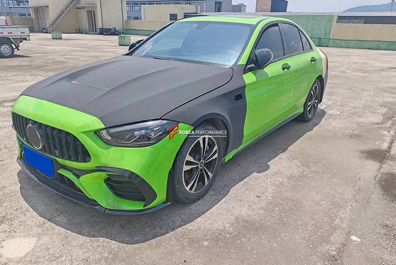 CONVERSION BODY KIT for MERCEDES BENZ C-CLASS W205 2015 - 2021 UPGRADE to W206 C63 AMG 2022+ FACELIFT
Set includes:
Front Bumper Assembly
Head Lights
Front Grille
Hood Bonnet
Front Fenders
Rear Trunk
Tail Lights
Exhaust Tips
Rear Bumper Assembly
Material: Plastic
NOTE: Professional installation is required.
