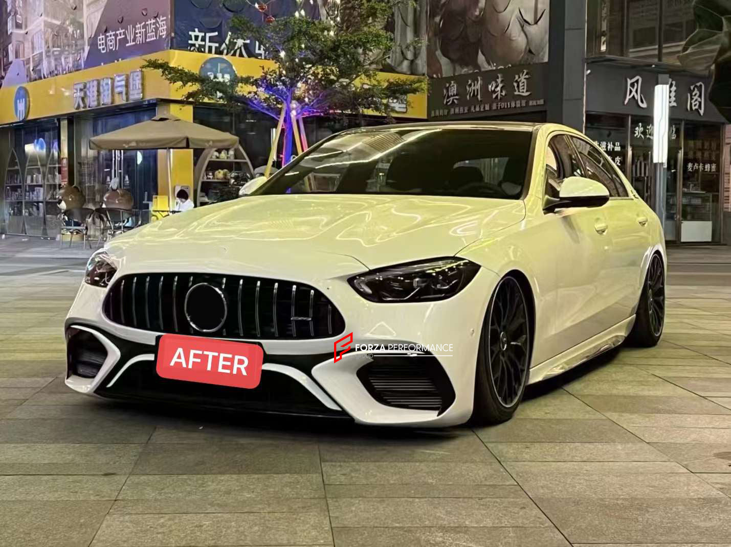 CONVERSION BODY KIT for MERCEDES BENZ C-CLASS W205 2015 - 2021 UPGRADE to W206 C63 AMG 2022+ FACELIFT
Set includes:
Front Bumper Assembly
Head Lights
Front Grille
Hood Bonnet
Front Fenders
Rear Trunk
Tail Lights
Exhaust Tips
Rear Bumper Assembly
Material: Plastic
NOTE: Professional installation is required.