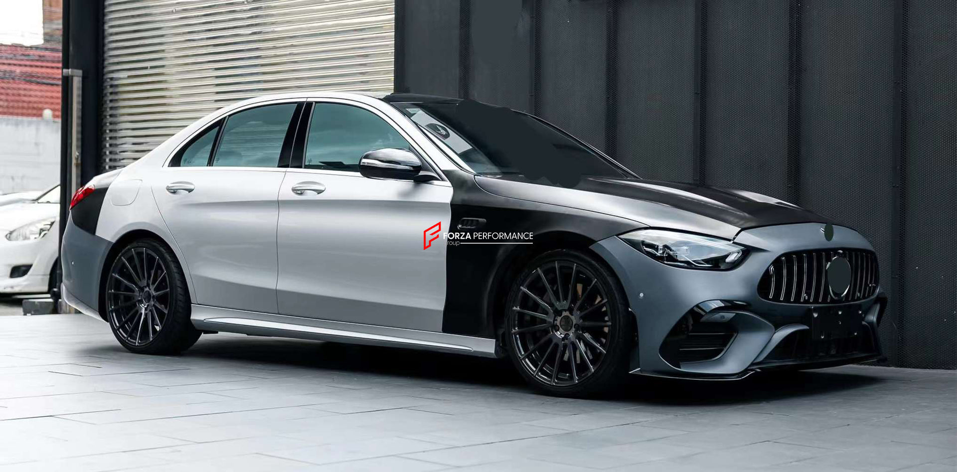 CONVERSION BODY KIT for MERCEDES BENZ C-CLASS W205 2015 - 2021 UPGRADE to W206 C63 AMG 2022+ FACELIFT
Set includes:
Front Bumper Assembly
Head Lights
Front Grille
Hood Bonnet
Front Fenders
Rear Trunk
Tail Lights
Exhaust Tips
Rear Bumper Assembly
Material: Plastic
NOTE: Professional installation is required.