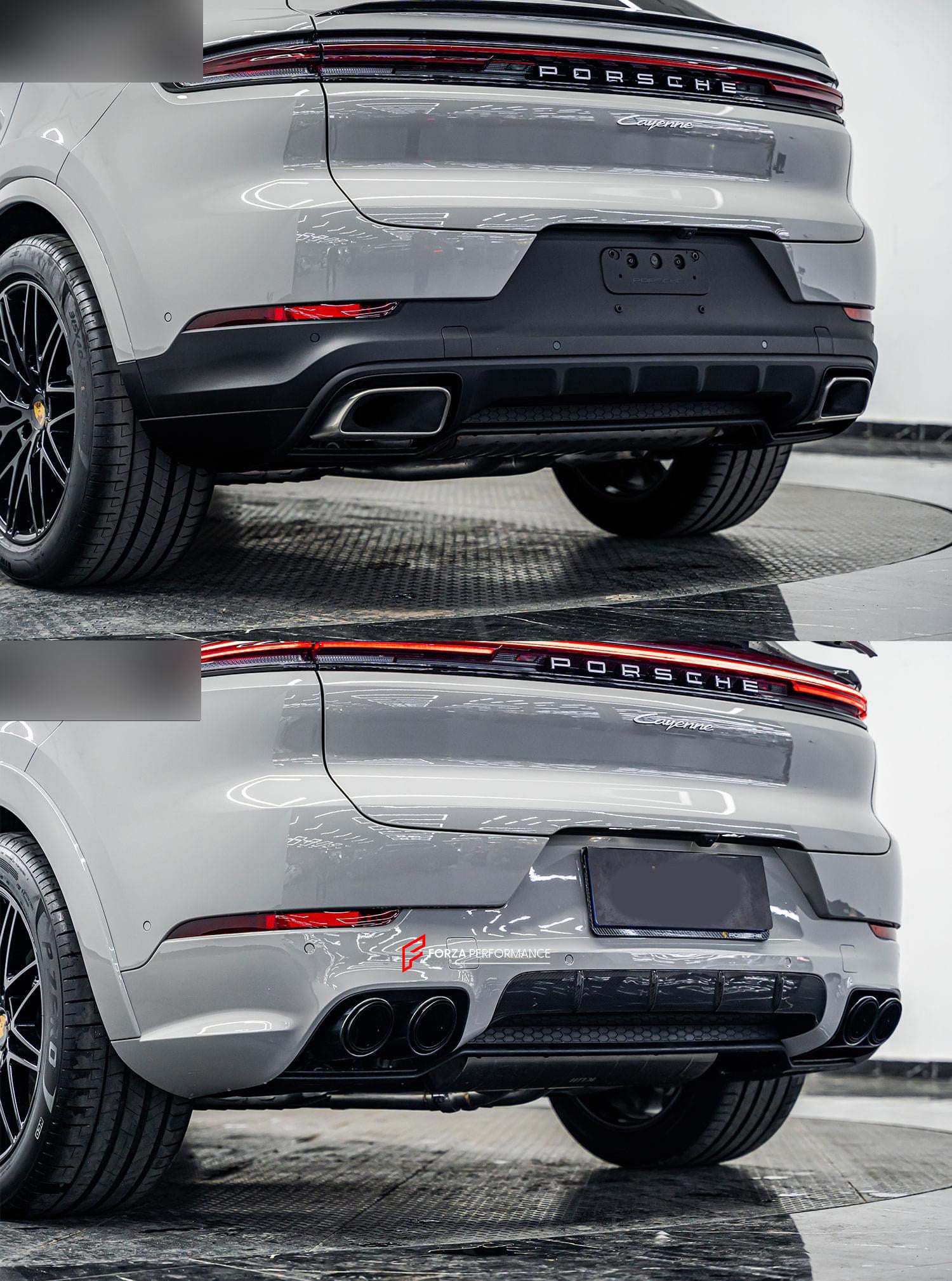 CONVERSION BODY KIT for PORSCHE CAYENNE 9YA 2018 - 2023 to TURBO GT 2024
Set includes:
Front Bumper
Fender Flares
Side Skirts
Rear Diffuser