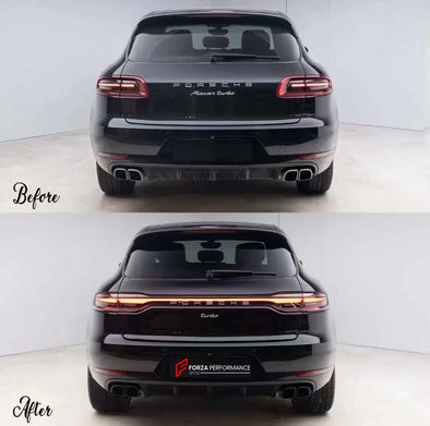 CONVERSION BODY KIT for PORSCHE MACAN 95B 2014 - 2018 UPGRADE to 95B.2 TURBO STYLE 2021+  Set includes:  Front Bumper Assembly - Turbo Style Headlights Rear Bumper Assembly Rear Trunk Rear Tail Lights