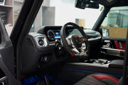 CONVERSION INTERIOR KIT for MERCEDES-BENZ G-CLASS W463 2002 - 2017 to W463A W464 2018 - 2024
Set includes:
AMG Steering Wheel
Door Panels Assembly
Dashboard Assembly
Seats Assembly
Center Console Armrest
Door Handles
Speaker Covers
Trim Panels
Shift Paddles
Door Frame Trims