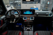CONVERSION INTERIOR KIT for MERCEDES-BENZ G-CLASS W463 2002 - 2017 to W463A W464 2018 - 2024
Set includes:
AMG Steering Wheel
Door Panels Assembly
Dashboard Assembly
Seats Assembly
Center Console Armrest
Door Handles
Speaker Covers
Trim Panels
Shift Paddles
Door Frame Trims