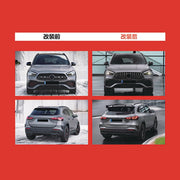 CONVERSION BODY KIT for MERCEDES-BENZ GLA-CLASS H247 2020 - 2023 to GLA45 AMG  Set includes:  Front Grille Rear Bumper Roof Spoiler