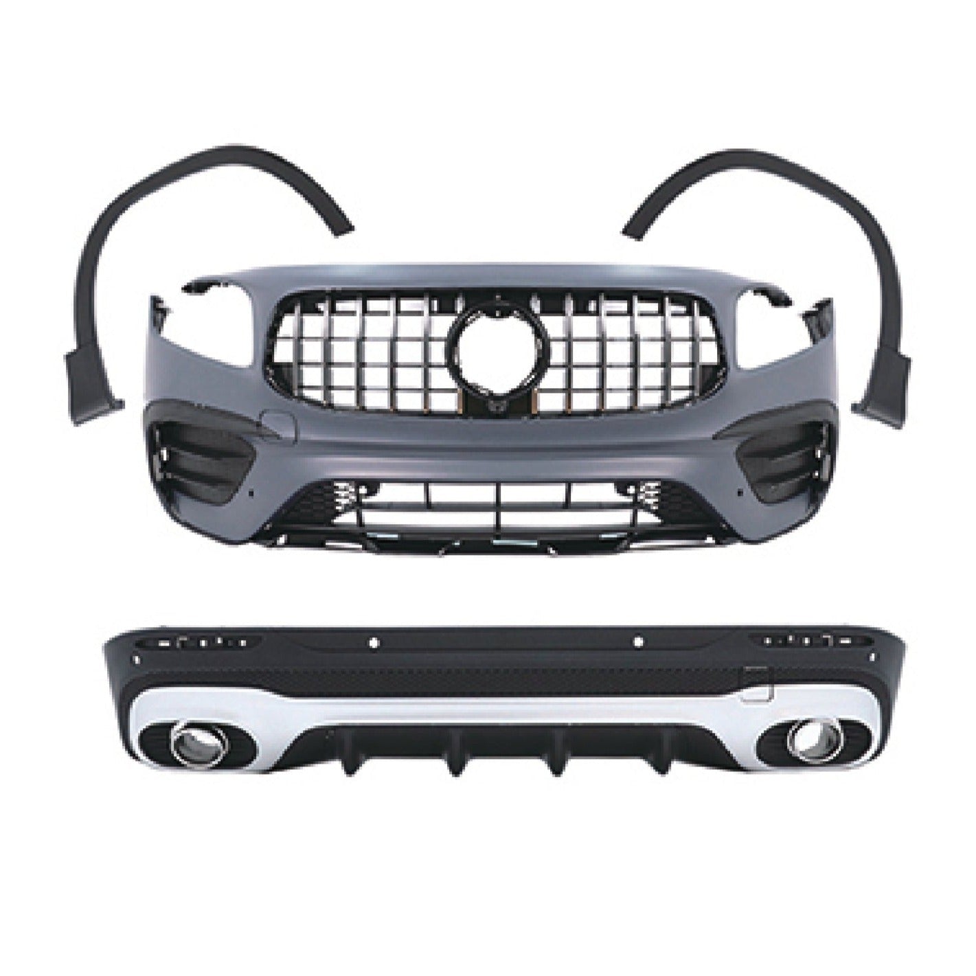 CONVERSION BODY KIT for MERCEDES-BENZ GLB-CLASS X247 2019 - 2023 to GLB35 AMG  Set includes:  Front Bumper with Grille Side Fenders Rear Bumper