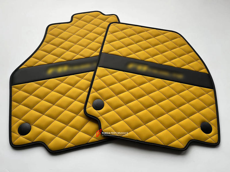 CUSTOM FLOOR MATS CARPETS for FERRARI F8 TRIBUTO LEATHER NYLON VELOUR ALCANTARA