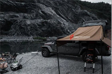 Car-mounted tent  camping shelter and mounting hardware