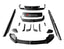 DRY CARBON BODY KIT for BENTLEY BENTAYGA 2015 - 2020 Set includes: Front Lip Front Bumper Trims Side Skirts Roof Spoiler Rear Spoiler Rear Diffuser