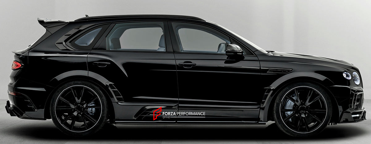 DRY CARBON BODY KIT for BENTLEY BENTAYGA W12 2020+
Set includes:
Hood
Front Grille
Side Mirrors
Door Trims
Roof Rack
Roof Spoiler
Material: Dry Carbon
NOTE: Professional installation is required.