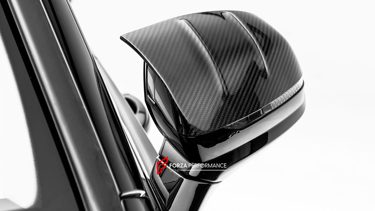 DRY CARBON BODY KIT for BENTLEY BENTAYGA W12 2020+
Set includes:
Hood
Front Grille
Side Mirrors
Door Trims
Roof Rack
Roof Spoiler
Material: Dry Carbon
NOTE: Professional installation is required.