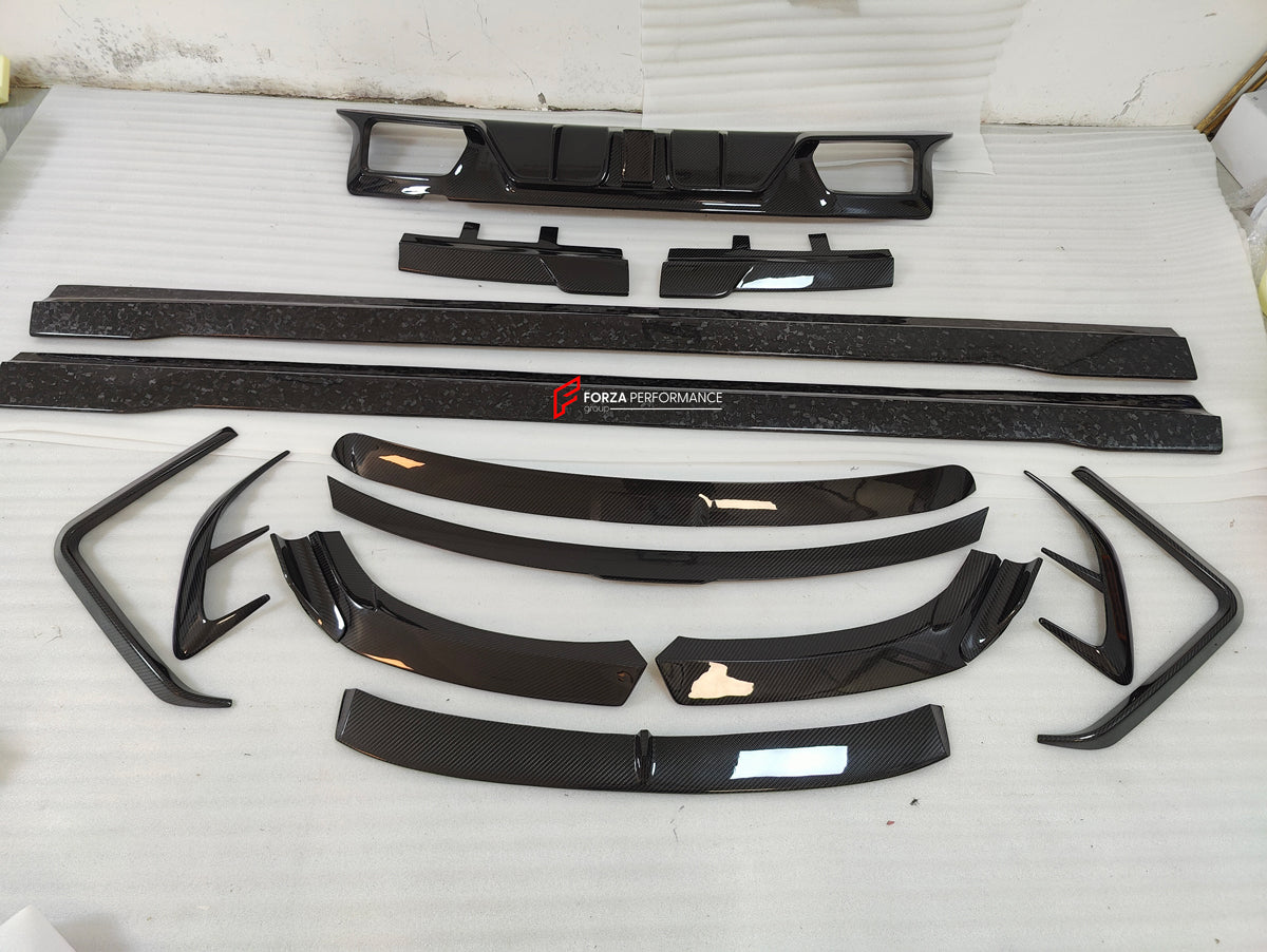 DRY CARBON BODY KIT for MANSORY STYLE ROLLS-ROYCE GHOST 2020+
Set includes:
Hood
Front Bumper
Front Lip
Side Skirts
Rear Bumper
Rear Diffuser
Rear Spoiler
Roof Spoiler