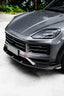 DRY CARBON BODY KIT for PORSCHE CAYENNE 9Y0 FACELIFT 2023+ Set includes: Front Lip Front Bumper Air Vent Covers Fender Flares Side Skirts Roof Spoiler Rear Diffuser with LED Tail Light