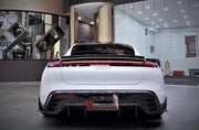 DRY CARBON BODY KIT for PORSCHE TAYCAN J1 TURBO CROSS TURISMO  Set includes:  Front Splitter Side Skirts Rear Diffuser Rear Spoiler