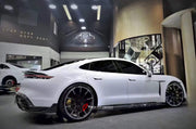 DRY CARBON BODY KIT for PORSCHE TAYCAN J1 TURBO CROSS TURISMO  Set includes:  Front Splitter Side Skirts Rear Diffuser Rear Spoiler