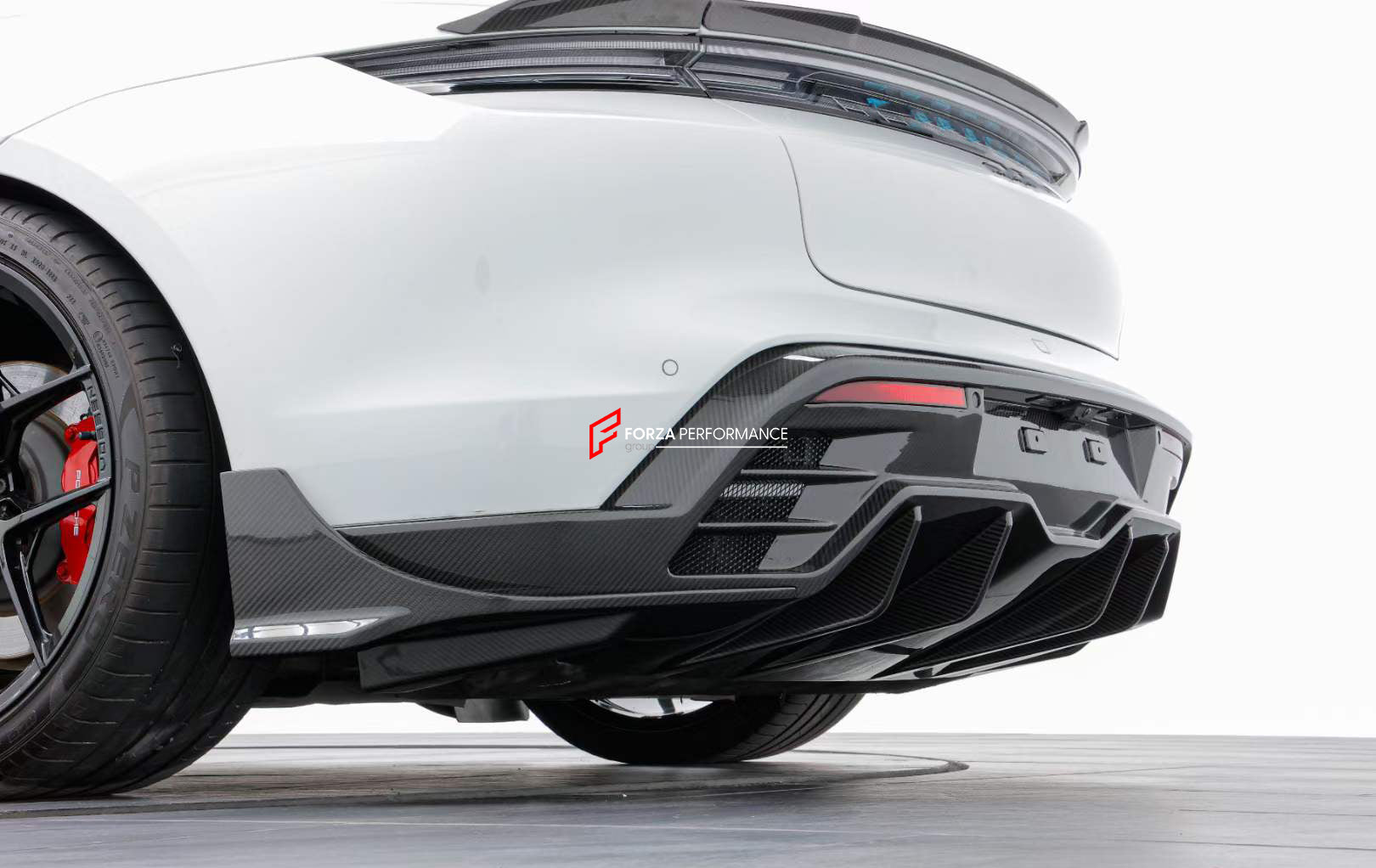 DRY CARBON BODY KIT for PORSCHE TAYCAN J1 TURBO CROSS TURISMO  Set includes:  Front Splitter Side Skirts Rear Diffuser Rear Spoiler