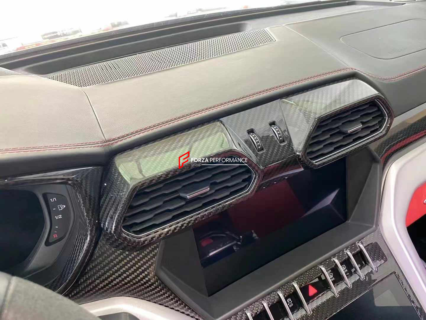 DRY CARBON INTERIOR TRIM KIT COVERS for LAMBORGHINI URUS | S | SE | PERFORMANTE | ST-X 2023+
Set includes:
Dashboard Trims
Center Console Box Trim
Gear Shift Cup Frame Trim
Rear Seats Replacement Covers
Steering Wheel Trims
Door Trims
Rear Cup Holder Trim
Side Mirror Replacement Covers