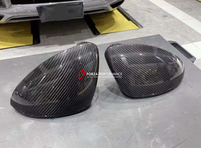 DRY CARBON SIDE MIRROR COVERS for PORSCHE CAYENNE 9Y0.1 9Y0.2 2019 - 2023  Set includes:  Side Mirror Covers