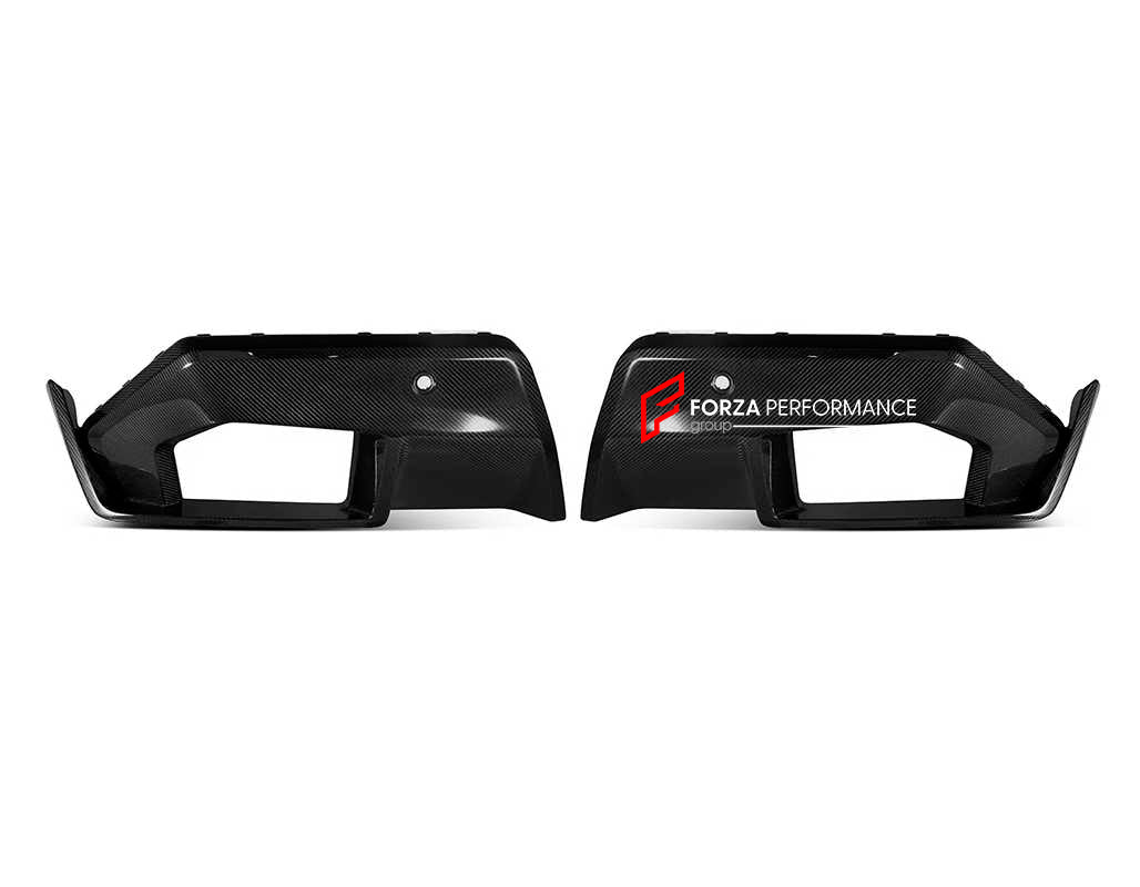 DRY CARBON AERO KIT FOR BMW M5 G90 G99 2024+
Set includes:
Front Lip
Side Mirror Covers (two options)
Side Skirts
Antenna Cover Trim 
Rear Spoiler (three options)
Rear Bumper Trims
Material: Dry Carbon
Note: Professional installation is required