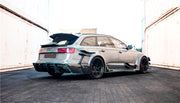 AUTHENTIC DARWINPRO DTM STYLE CARBON WIDE BODY KIT for AUDI RS6 C7 AVANT 2014 - 2018  Set includes:  Hood Front lip Front canards Fender flares Side skirts Side canards Bumper spoiler Rear bumper canards Door canards Rear fender canards Rear diffuser canards Roof spoiler Trunk spoiler Material: Carbon fiber / Forged Carbon / Fiberglass + Carbon / Autoclave carbon fiber / Double sided carbon fiber  NOTE: Professional installation is required  Contact us for pricing