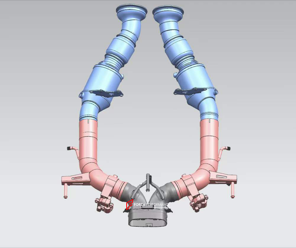 EXHAUST BYPASS SYSTEM for FERRARI 296 GTB GTS 3.0T  Set includes:  Front Pipes Downpipes