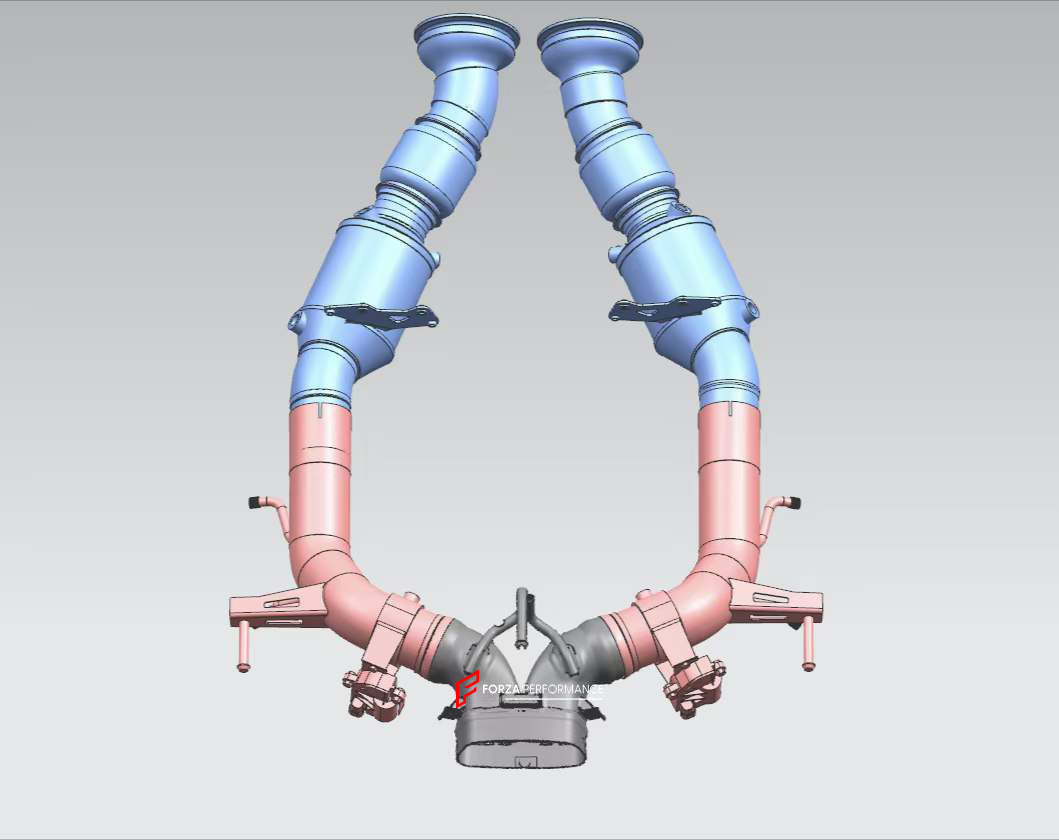 EXHAUST BYPASS SYSTEM for FERRARI 296 GTB GTS 3.0T  Set includes:  Front Pipes Downpipes