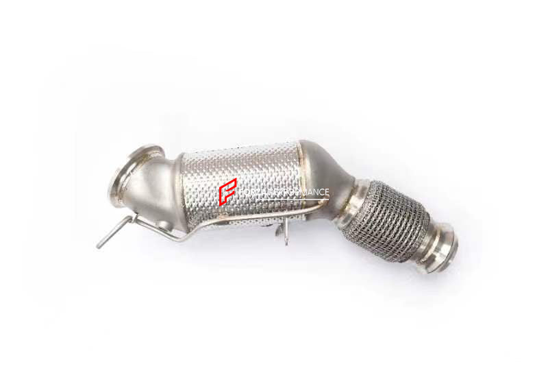 EXHAUST CATLESS DOWNPIPE for BMW 5 SERIES F36 430i 2.0T 2017 - 2020  Material: Stainless Steel  Optionally:  For extra cost we can add heat shield protection 200 cell catalytic converter Production time: 10 working days