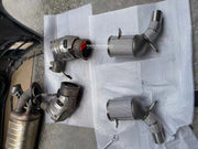 EXHAUST CATLESS DOWNPIPE for PORSCHE 991 992 TURBO S 3.7T  Material: Stainless Steel  Optionally:  For extra cost we can add heat shield protection 200 cell catalytic converter Production time: 10 working days  NOTE: Professional installation is required.