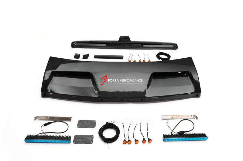 FRONT ROOF LED BAR with REAR SPOILER for Mercedes G Class 2018 - 2024