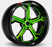 FORGED DUALLY TRUCK FORGED WHEELS RIMS for FORD F-650 DRW MEDIUM DUTY 2000 - PRESENT