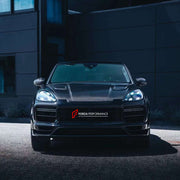 MANSORY DESIGN WIDE CARBON BODY KIT for PORSCHE CAYENNE III 9Y0 2018+  Set includes:  Front Lip Hood Side Skirts Side Vents Roof and Window Spoiler Rear Diffuser Exhaust Tips Mirror Covers