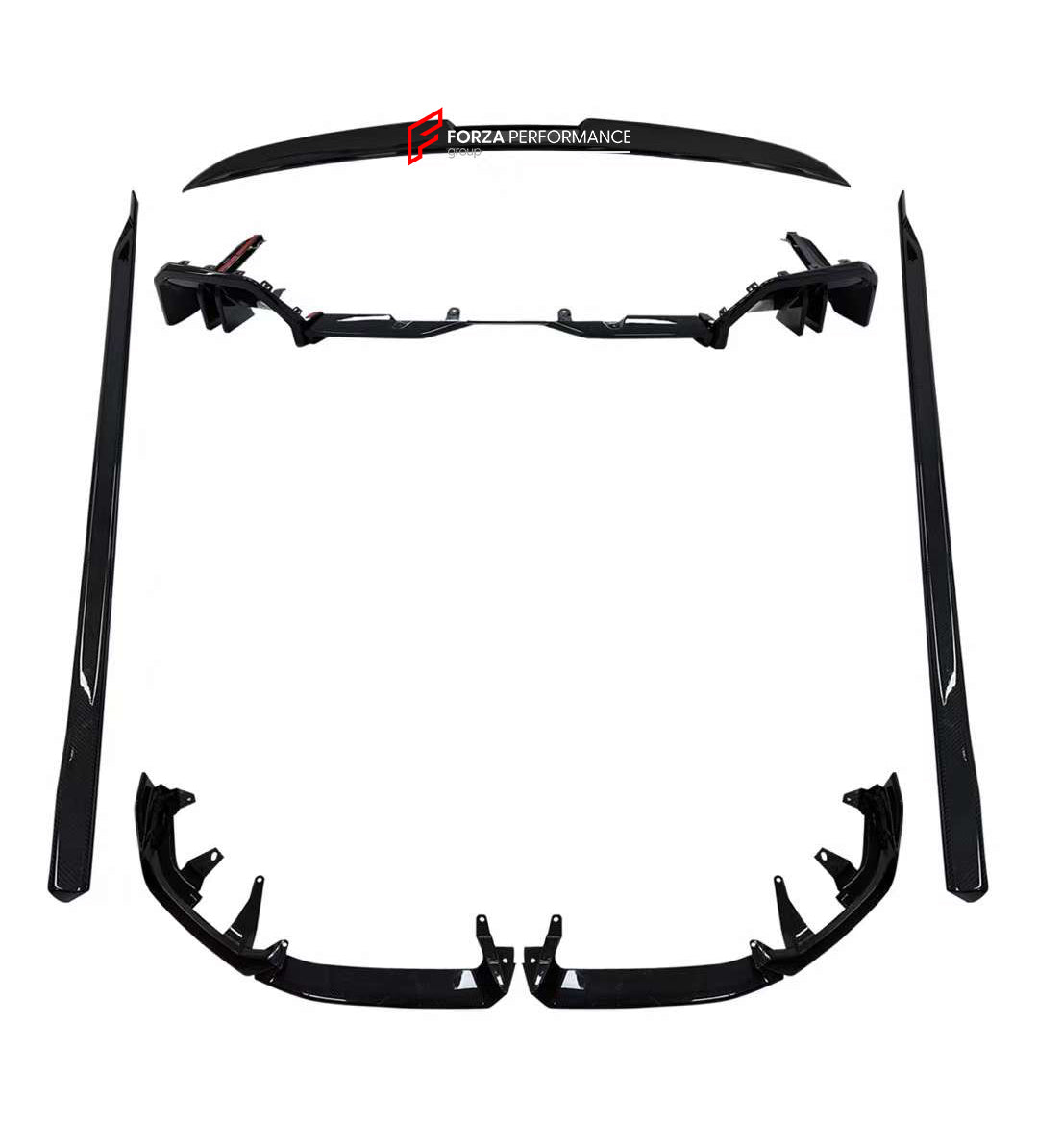 MP AERO BODY KIT for BMW 5 SERIES G60 2024+    Set includes:  Front Lip  Side Skirts Rear Diffuser Rear Spoiler