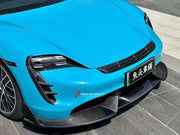 MANSORY STYLE FORGED CARBON BODY KIT FOR PORSCHE TAYCAN Set include:   Front Lip Front Canards Front Fender Side Vents Front Grille Cover Side Skirts  Rear Diffuser Side Splitters of the Rear Bumper Rear Decklid Spoiler