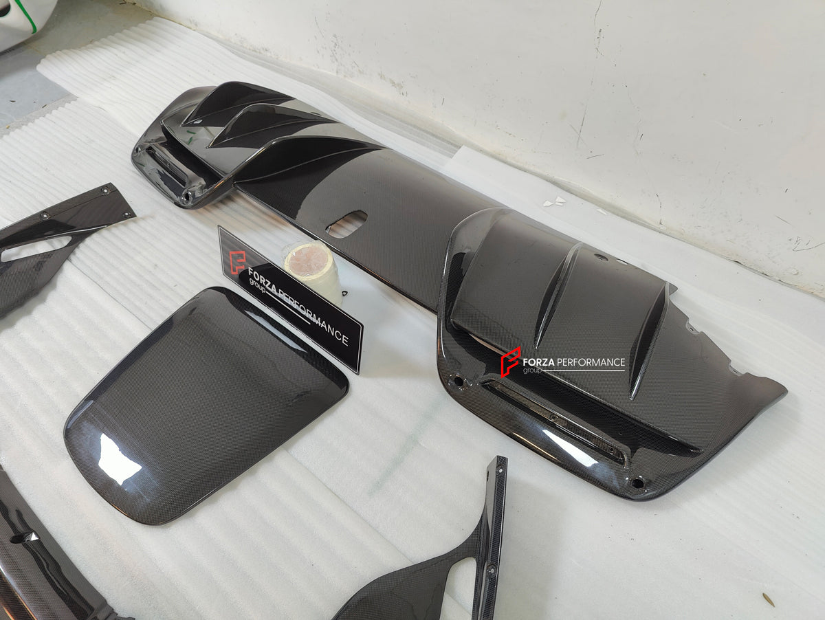 OEM DRY CARBON PARTS for FERRARI GTS GTB 296 2022+  Set includes:  Front Lip Front Bumper Parts Engine Cover Side Skirts Rear Diffuser