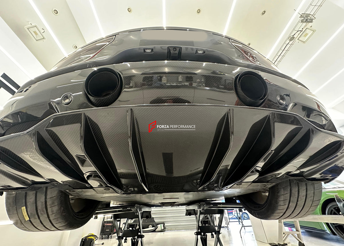 OEM STYLE DRY CARBON BODY KIT for MASERATI MC20 2020+  Set includes: Front Lip Side Skirts Rear Diffuser Rear Vent Trims Side Mirror Covers Shift Paddles Center Dashboard Cover Door Sills Engine Cover