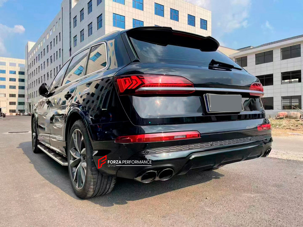 SQ7 STYLE REAR DIFFUSER WITH EXHAUST TIPS for AUDI Q7 4M FACELIFT 2019 - 2024
Set includes:
Rear Diffuser
Exhaust Tips