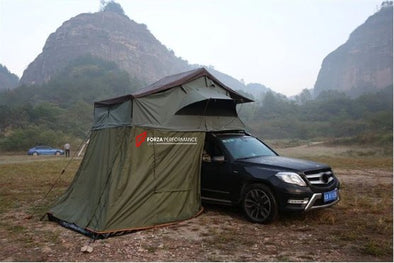Rooftop tent and vehicle mounting system for camping