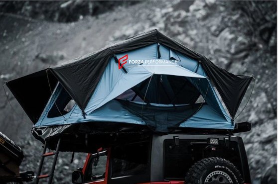 TentCamping tent and mounting for a car.